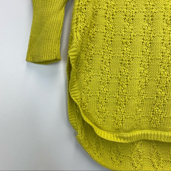 Anthropologie Sparrow Neon Yellow Sweater - Picture 7 of 10